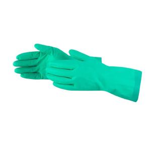 Quality Diamond Grip Alkali Solvent Nitrile Green Chemical Resistant Gloves 33cm wholesale