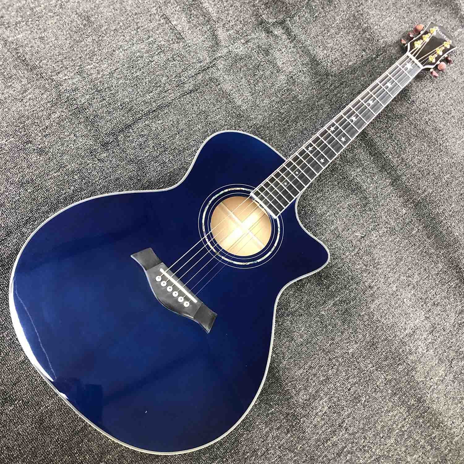 Solid Spruce Top Sunburst Flamed Maple G614S Acoustic Guitar with Customized Logo