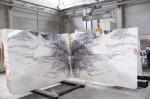 Living Room Stone Slab Countertop Calacatta Marble Worktop Crystal White