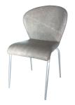 Customized PU Dining Chairs Chrome Plated Legs High Density Sponge