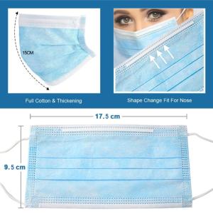 Quality High BFE 95%-99% Blue Disposable Protective Face Mask Skin Friendly For Adults wholesale