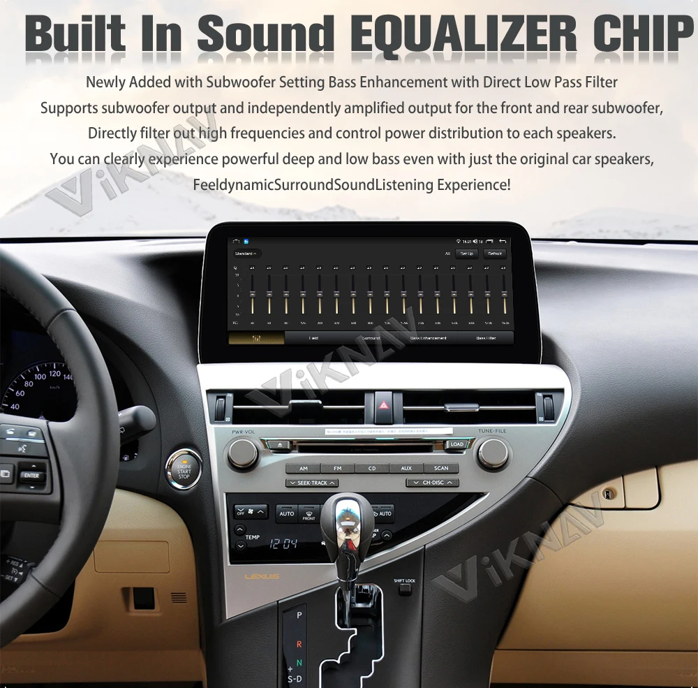 LEXUS RX 2009-2014 Aftermarket Bluetooth Car Stereo Radio Upgrade 12.3 Inch Touchscreen