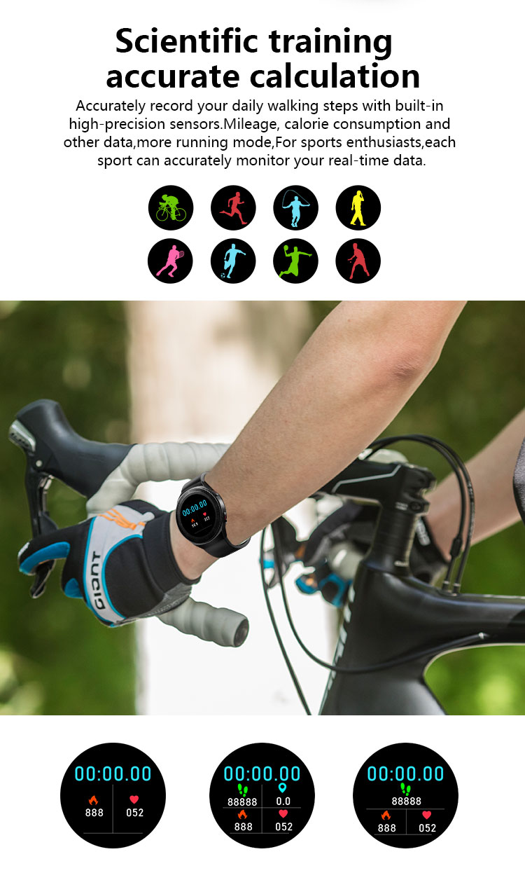 Recording Alarm Clock SLIDER Activity Tracker Bracelet 260mAH Men Arm Wristband Smart Watch