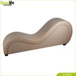 OEM Ergonomic Curved Sex Couch Solid Wood Frame 17 Inch MDF Painting