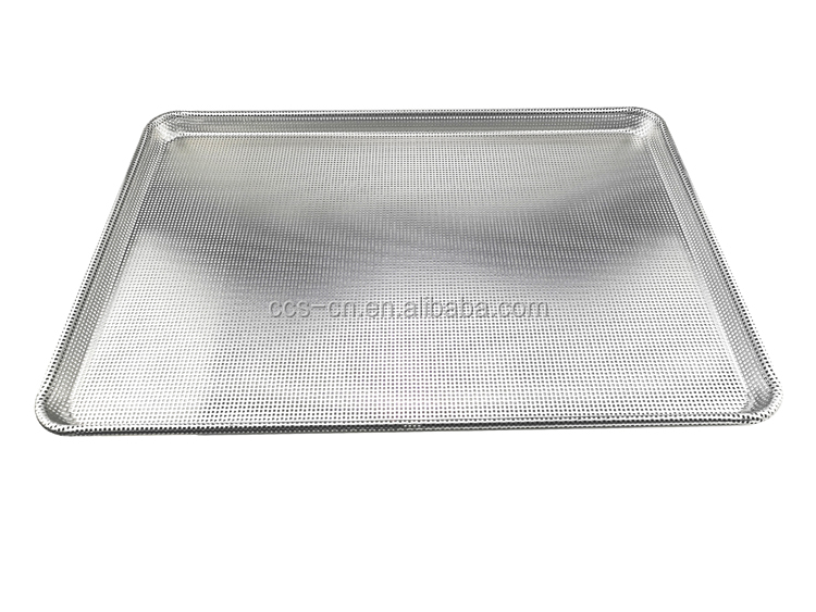 Full perforated baking bread pan burger or hamburger or hot dog non-stick bun baking pan aluminium bread pan
