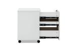Gray h60mm Steel Office Furniture 3 Drawer File Cabinet With Wheels