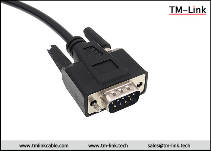 High quality DB9 male to DB25 male serial black D-Sub port printer data cable