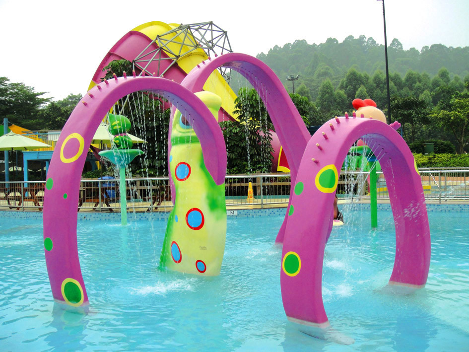 Commercial Water Park 5 In 1 Fiberglass Pouring Water Buckets For Splash Zone