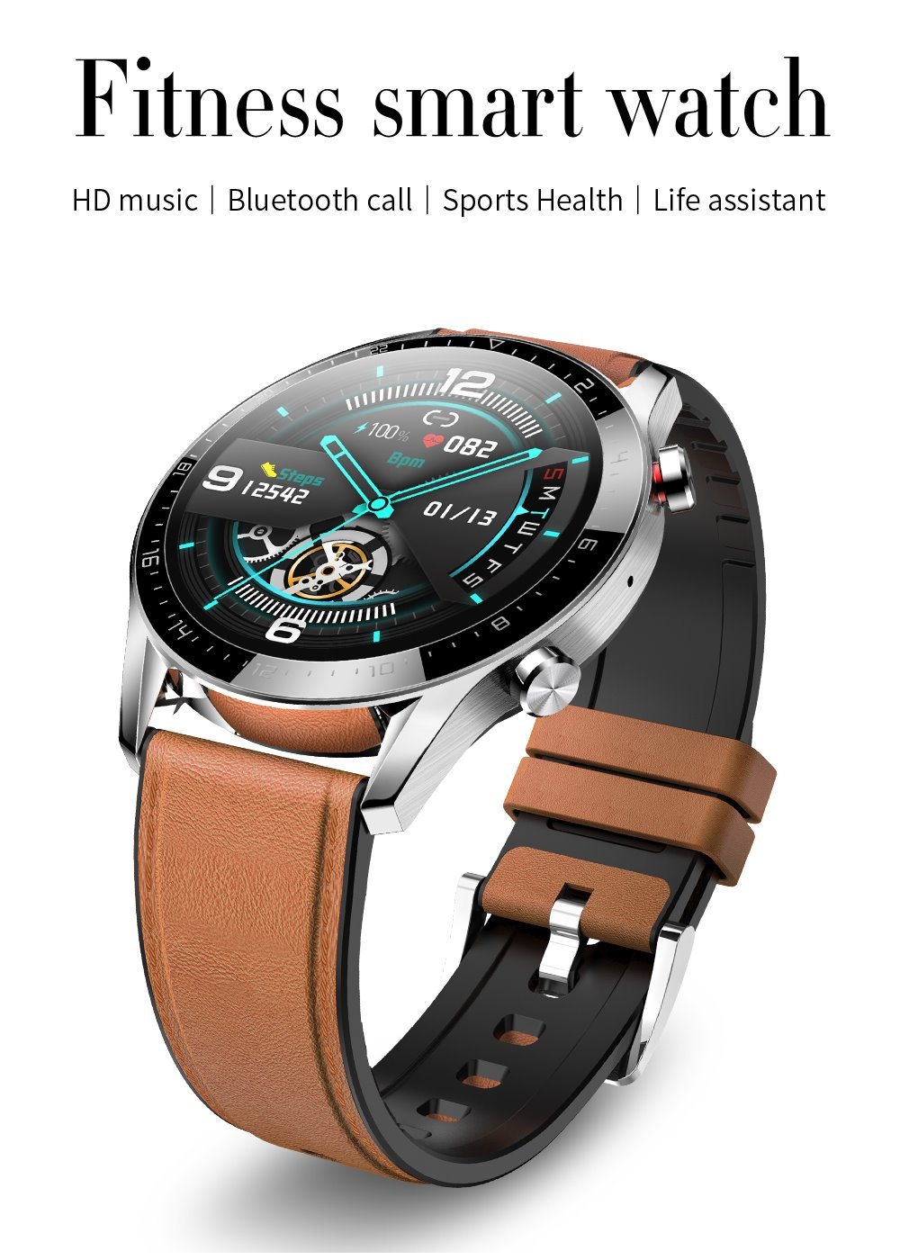 Amazon Hot Style Two Colors Bluetooth Call Waterproof Smartwatch Hl05 NFC Casual Fitness Wear 202 Popular Gift Watch ECG