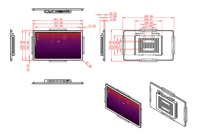 23.6-Inch Linux Visualization Unit for Energy Infrastructure, Factory Control Panels, Public Displays, and Healthcare Monitoring