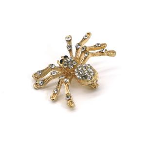 Quality Alloy Material Fashion Brooch Pin Gold Spider Shape For Clothes 2.5cm×3cm wholesale