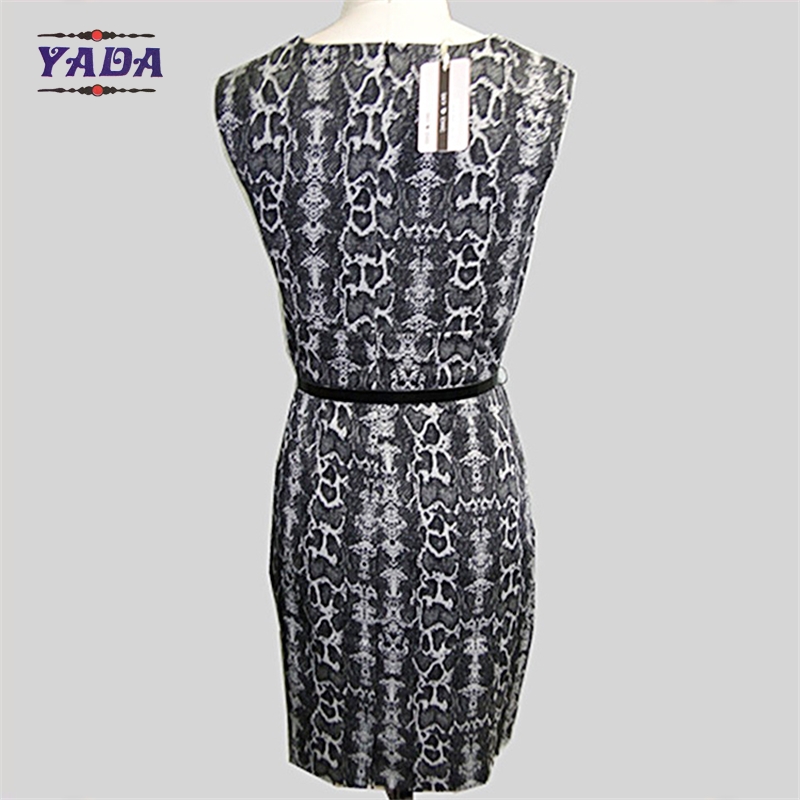 Ladies spandex frocks casual 2018 fashion dress 100% cotton women winter dresses with belt