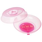 6 Months Covered BPA FREE Pink Baby Suction Plate