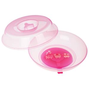 Quality 6 Months Covered BPA FREE Pink Baby Suction Plate wholesale
