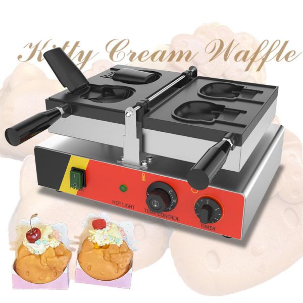 110v 220v AM-02CO Non Stick Pan Animal Shaped Hello Kitty Ice-cream Waffle Cone