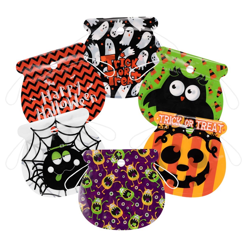 Gravure Printing PE PP Halloween Pumpkin Bags 30 Micron For Candy
