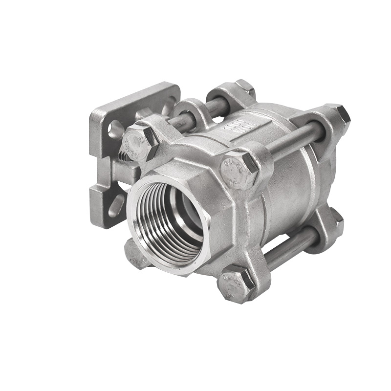 304/316 Stainless Steel 3PC Female Thread Ball Valve with High Platform