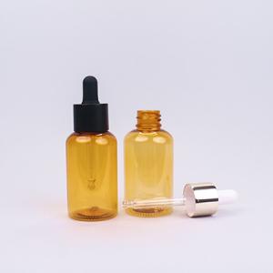 Quality Amber PET Amber Glass Eye Dropper Bottles 60ml For Precise Liquid Dispensing Luxury Glass Dropper Bottles wholesale