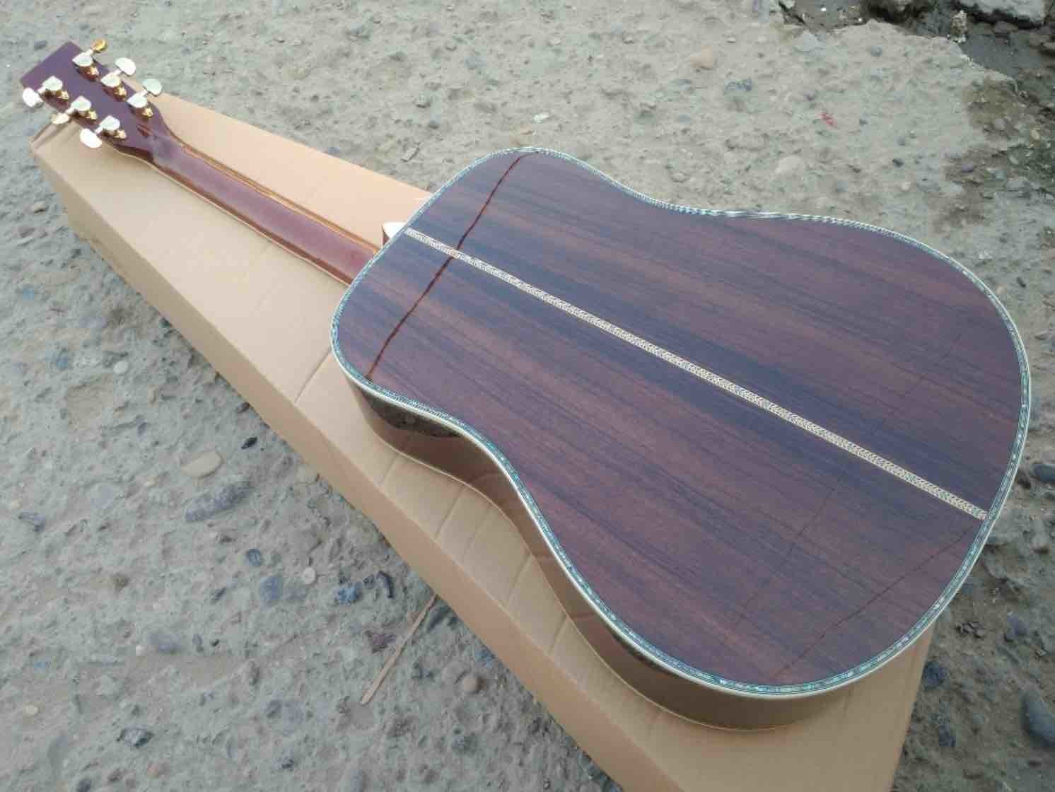 41 inch Full solid wood D style classical Acoustic Guitar,Real abalone Ebony fingerboard,One piece of neck OEM custom gu