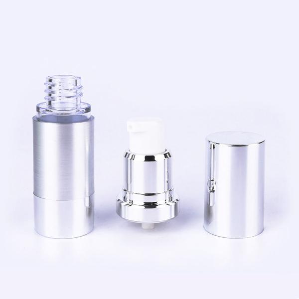 Golden Rolling Sand Shining Aluminum Luxury 120ml Transparent Lotion Bottle
