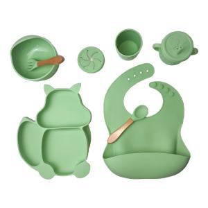 Quality Squirrel Shape Suction Cup Plates And Bowls Silicone 6 Pcs OEM Food Grade wholesale