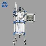 Pharmaceutical Industry Double Jacketed Glass Reactor , Lab Glass Reactor Safe