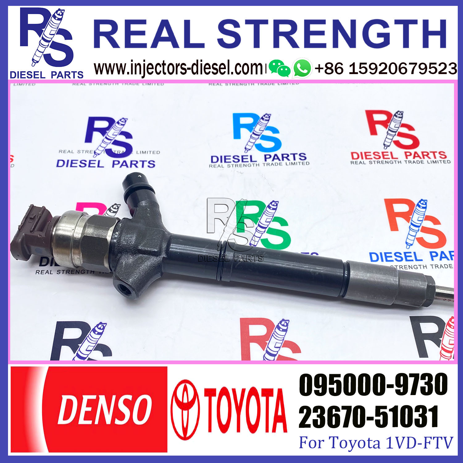 Diesel engine parts fuel injector 095000-9780 095000-9730 23670-59037 for diesel engine 1VD-FTV