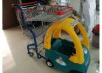 Plastic / Steel Supermarket Children Shopping Cart , Baby Shopping Trolleys