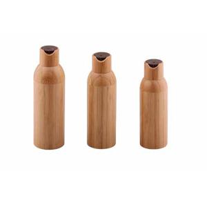Quality 50ml Frosted Glass Bottle with Bamboo Cap Cosmetic Container Dia 37mm* H95mmn wholesale
