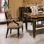 British Royal Style Dining Table Set 6 Seater Luxury Wooden Dining Table Sets