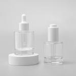 Serum Oil Dropper Glass Bottle Push Pump Clear Pipette 50ml