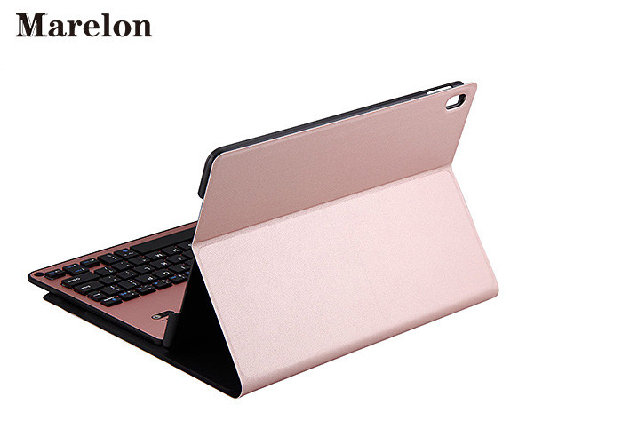 Pink Aluminium Ipad Air Keyboard Case , Stand PU Case Cover 10m Work Distance