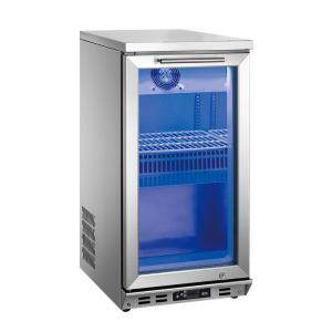 Quality Fan Cooling Single Glass Door Bar Fridge , Stainless Steel Bar Glass Cooler wholesale