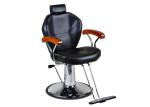 WT-3202 Professional Hair Styling Chair Black PU Chrome Armrest with Wood