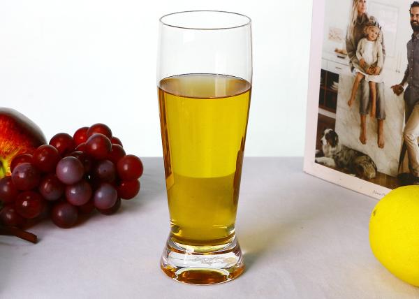 Clear Elongated Body 350ml Lead Free Crystal Beer Glasses For Restaurant