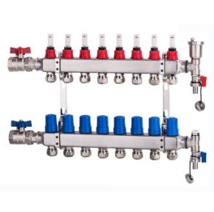 Quality 8 loops 304 Stainless Steel radiant underfloor heating manifolds wholesale