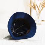 Navy Blue Warm Winter Thick Fishing Bucket Hats Custom Logo
