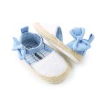 Hot sale Cotton fabric Bowknot lace princess soft sole toddler girl baby sandals
