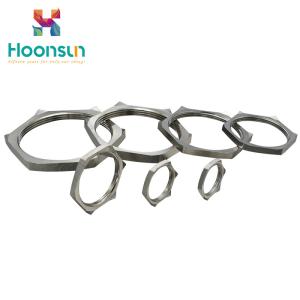 Quality Metallic Color Cable Gland Accessories Anti EMC Locknut With Electrical Fittings wholesale