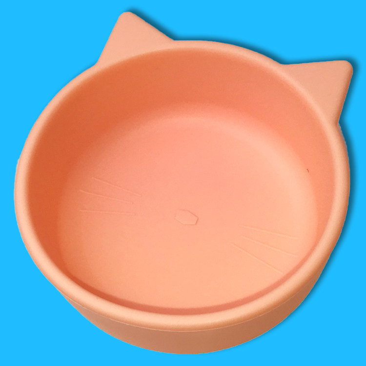 Kids Suction Feeding Bowl Silicone Cat Shaped Food Bowls Customized