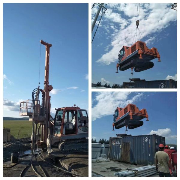 100 m Multi-pipe Jet Grouting Drilling Rig for Stabilization Treatment of the Foundations of Bridges in Pakistan