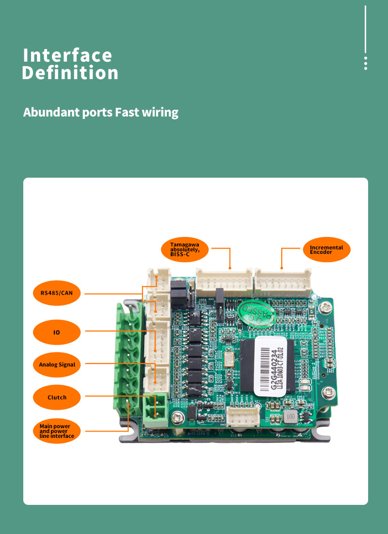 Dimension 70*50*43mm DC Servo Motor Drive for Smooth and Quiet Operation