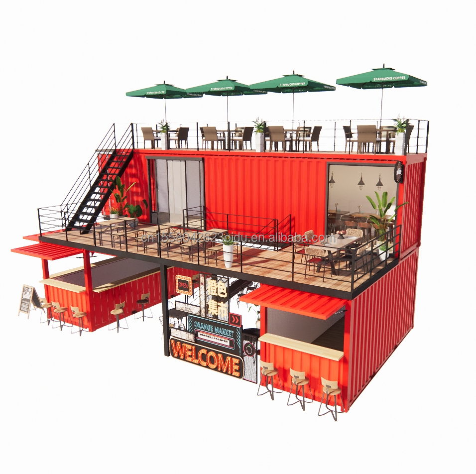 10ft 20ft Pop-up Transport Pavilion Sandwich Panel House Restaurant Store Shipping Container for Mall Made