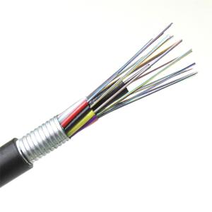 Quality Armored underground Single Mode 96 core fiber optic cable GYTA wholesale