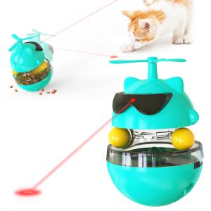Quality Turntable Cat Treat Feeder Toy Multifunction Automatic Laser Light For Cats wholesale