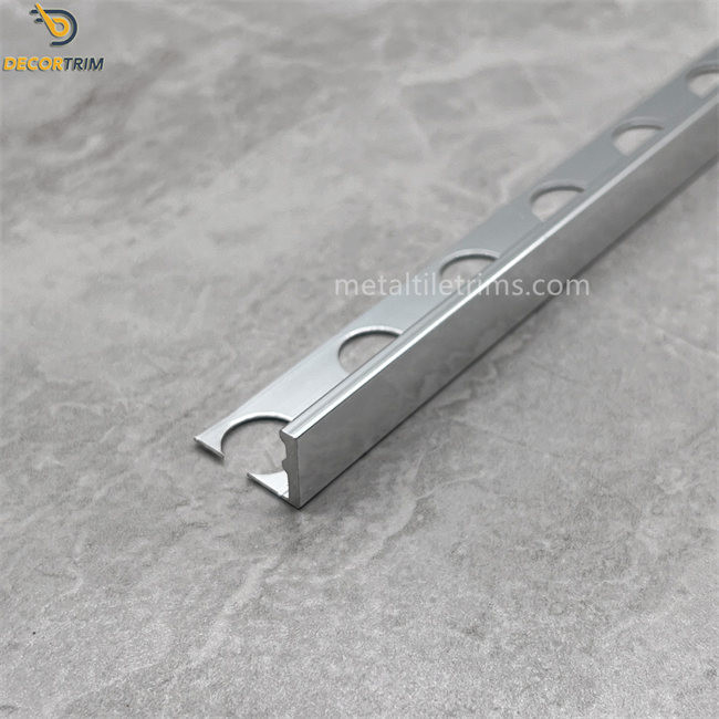 Aluminium Tile Trim External Quarter L Edge Metal Tile Trims 6063
