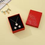 Black Luxury Foam Insert Jewelry Box Paper Packaging Cardboard Jewelry Gift