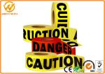 Custom Print Police Safety Warning Tape , PE Black and Yellow Warning Stripes
