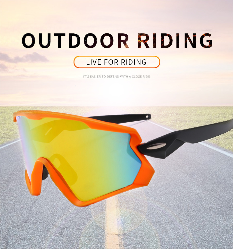 Windproof 145MM BSCI Full Frame Cycling Glasses Men Women TR90 Road Bike Glasses