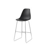 Lounge Armless Bar Stool Chair Metal Legs Light Luxury Style